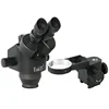7X-45X Simul-Focus Parfocal Continuous Zoom Trinocular Stereo Microscope Head 76mm Diameter Holder Focus Arms for Education 2