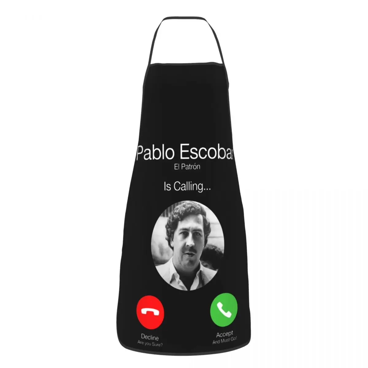 

Pablo Escobar Calling Apron Unisex Antifouling Kitchen Bibs El Patron Funny Telephone Gardening Pinafore
