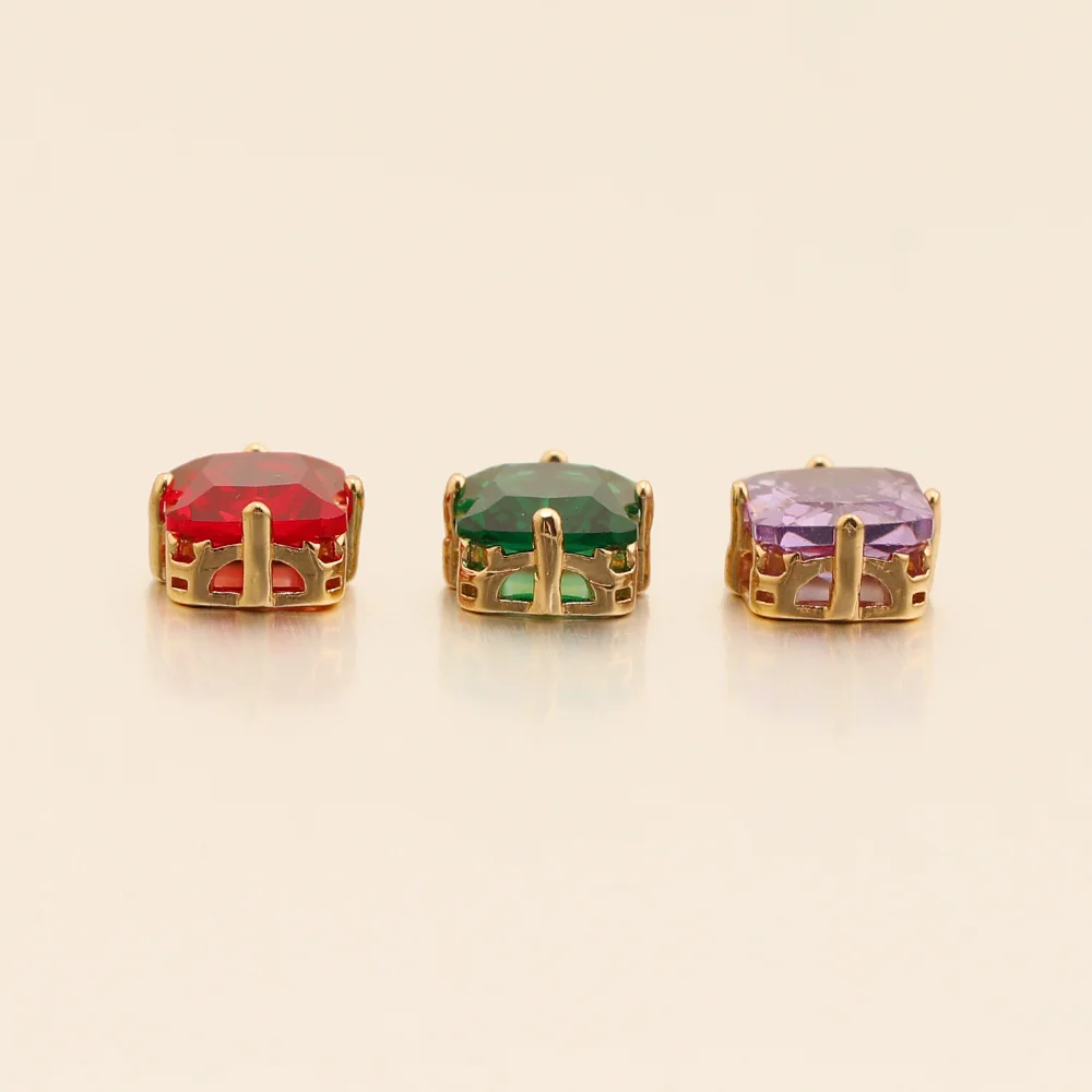 Cordial Design 9*14MM 50Pcs Rhinestone Pendant/Jewelry Findings & Components/Rectangle Shape/Hand Made/DIY Making/CZ Charms - cordial