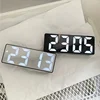 Mirror Digital Alarm Clock LED Clock Temperature Calendar Display Supply Adjustable Brightness Desk Decorations Electronics Home 1