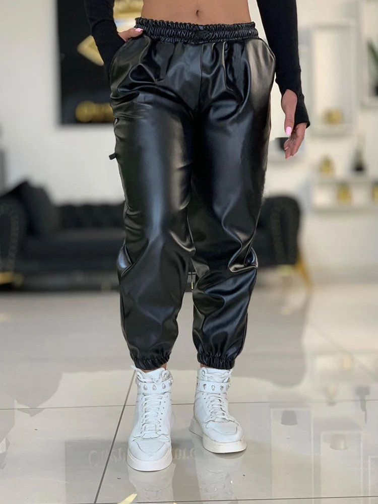 Leather Pants Pantalon Simili Cuir Femme Pantalon Simili Legging