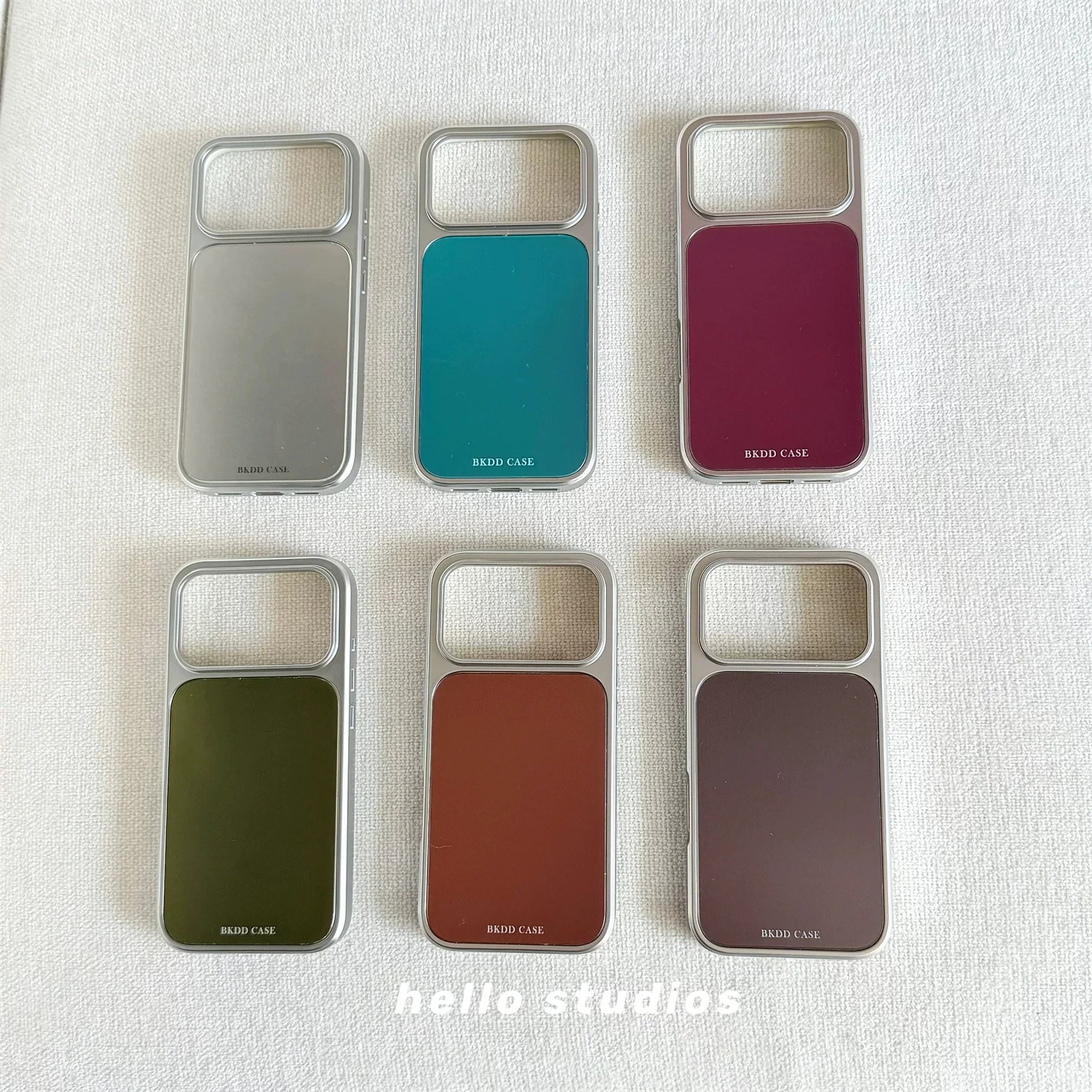 Korean Ins Minimalist Solid Color Electroplated Phone Case Back Cover