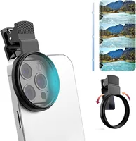 52MM Circular Universal Polarizer Camera Lens Clip Portable CPL Filter Kit Professional Phone Camera Lens For iPhone 16 15 14 13 1
