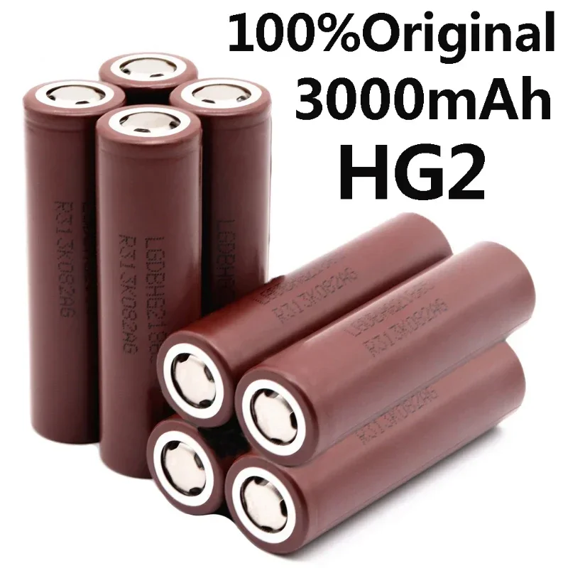 

100% New Original HG2 18650 3000mAh battery 18650 HG2 3.7V discharge 20A dedicated For HG2 Power Rechargeable battery