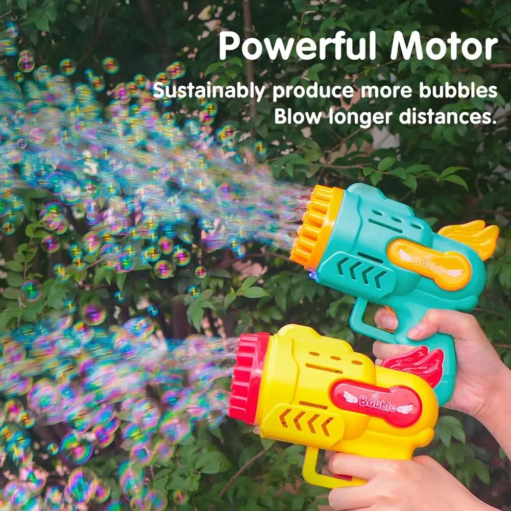 Bubble Gun Kids Toys Electric Automatic Soap Rocket Bubbles Machine Outdoor Wedding Party Toy LED Light Children Birthday Gifts toy guns,pistol toys,fidget gun toy