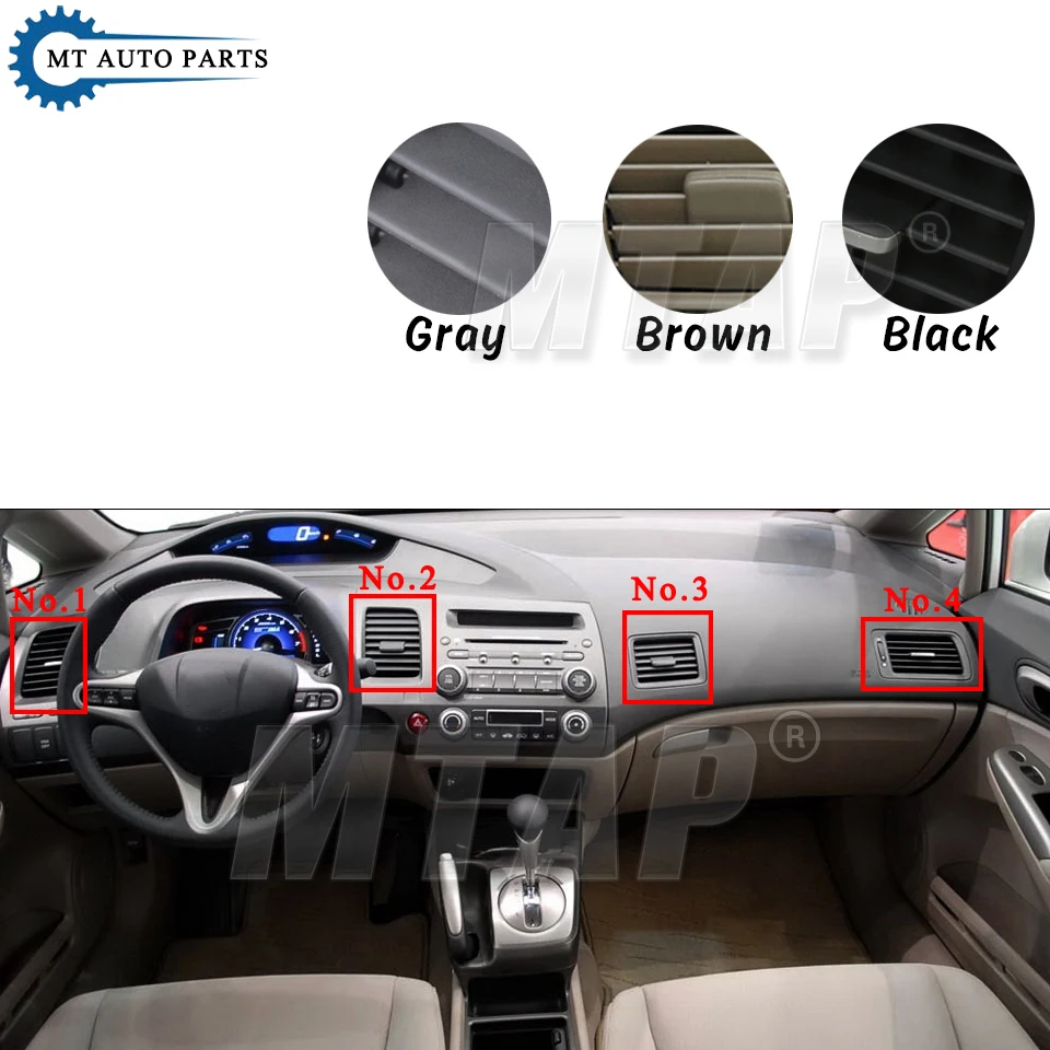 MTAP AC Air Conditioner Air Vent Outlet For HONDA CIVIC FA1 FD1 FD2 2006 2007 2008 2009 2010 2011 Driver Passenger Side