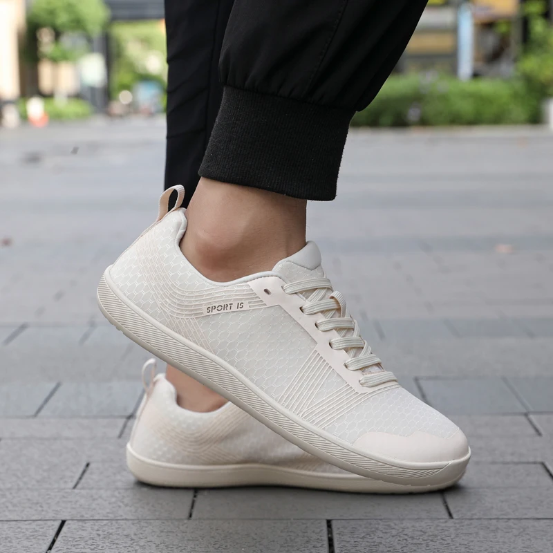 Men's Casual Sports Barefoot Shoes Minimalist Cross-Trainer Shoes Wide Toe Walking Shoes Zero Drop Sole Trail Running Sneakers 4