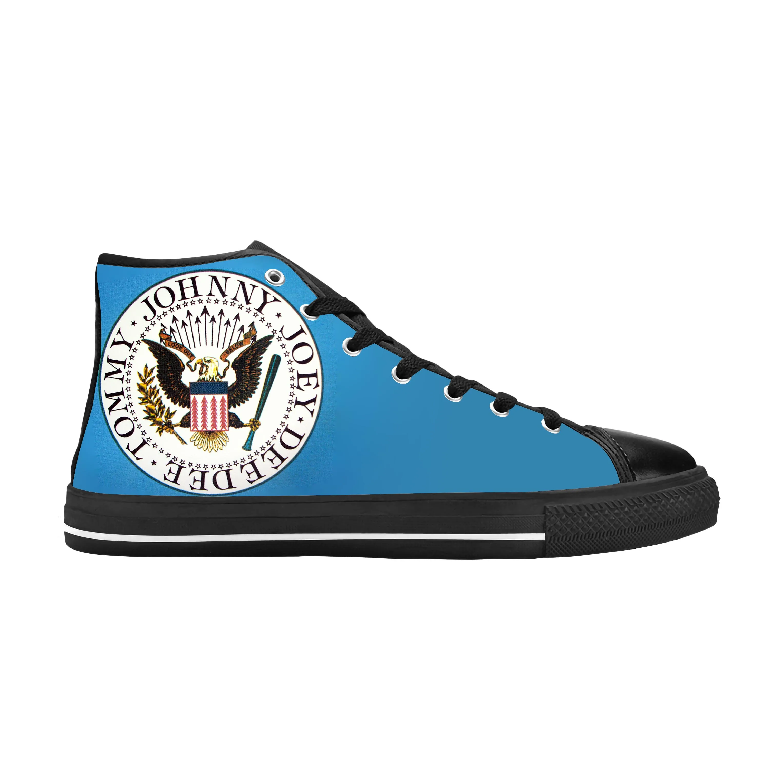 

Hot Punk Rock Band Music Singer Ramone Seal Eagle Casual Cloth Shoes High Top Comfortable Breathable 3D Print Men Women Sneakers