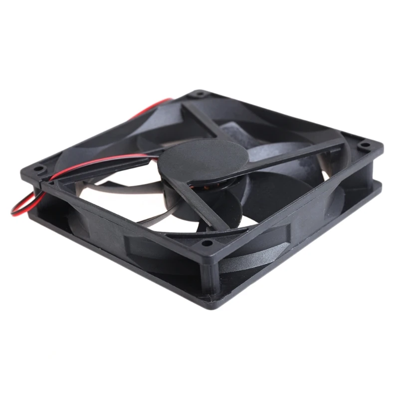브러시리스 팬용 12cm 120mm 12V 0.25A 2 라인 2핀 커넥터 고속 서버 컴퓨터 섀시 전원 냉각 팬