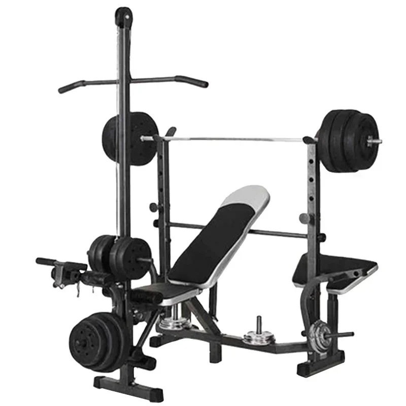 Bilanciere Multifunzionale Sollevamento Pesi Power Rack Panca Regolabile Bilanciere Letto Squat Rack High Pull Weight Bed Bench Press