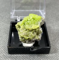 Natural rare Pyromorphite mineral specimen + box size 3.4 cm + healing quartz crystals and stones rock gemstone 1