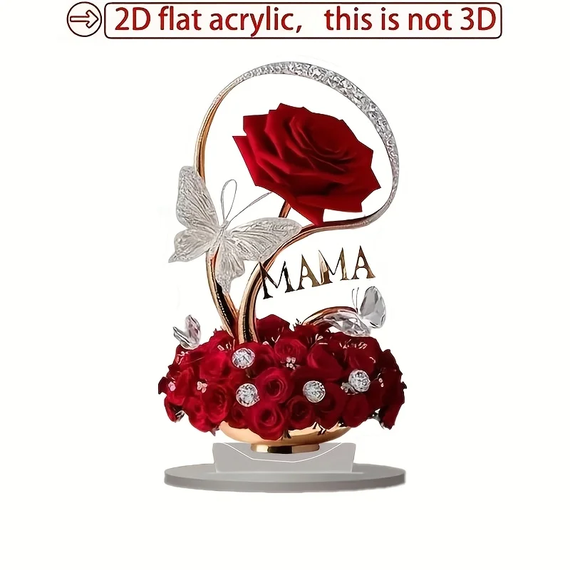2D Acrylic Rose Gift For Mother Wife Best Friend Girlfriend artificial flower artificial flower ornament