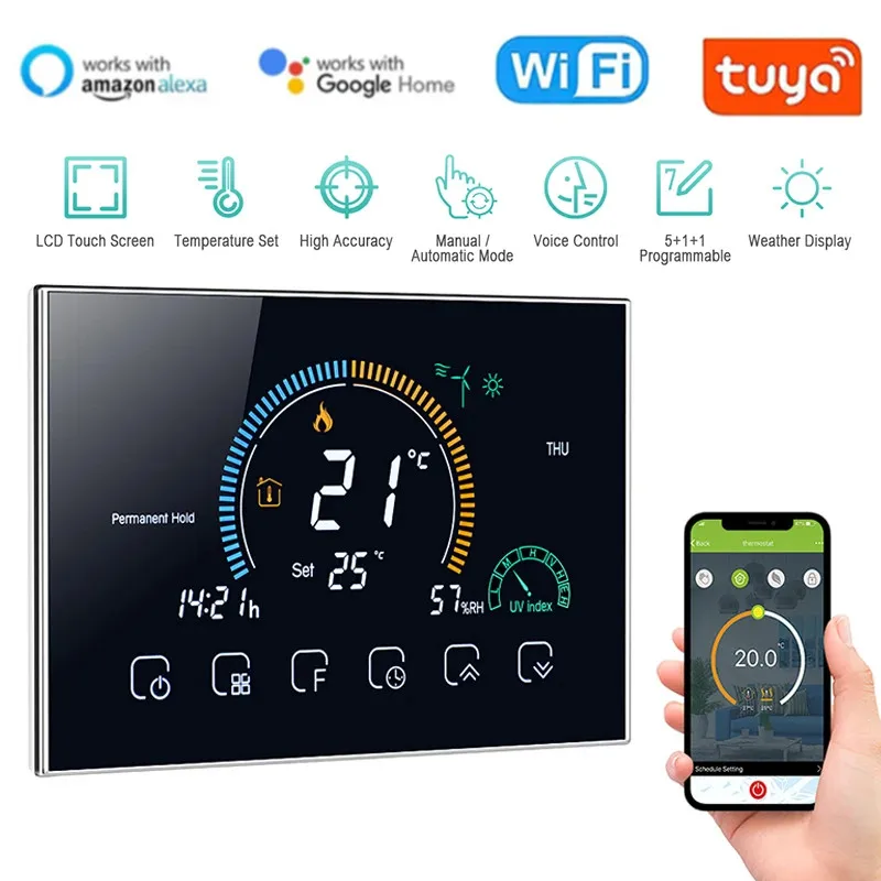 WiFi Thermostat Temperature Controller Programmable Supports Mobile APP Control For Electric - View #11