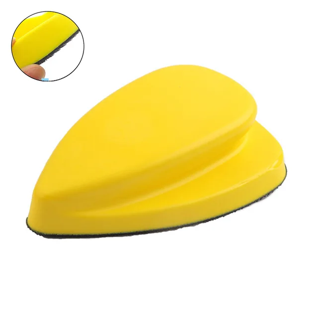 Hook and Loop Triangle Hand Sanding Disc Holder Sand paper Backing Polishing Pad Grinding Block PU Foam for Detailing Polishing