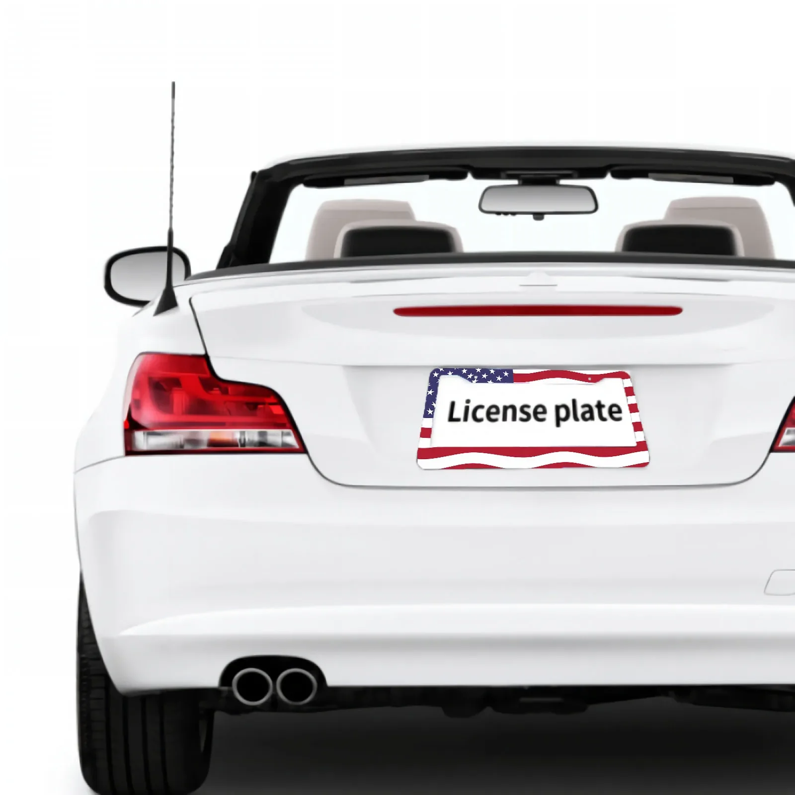 License Plate Frame Universal Aluminum Alloy US Car Waterproof Number Plate Holder Car Decoration
