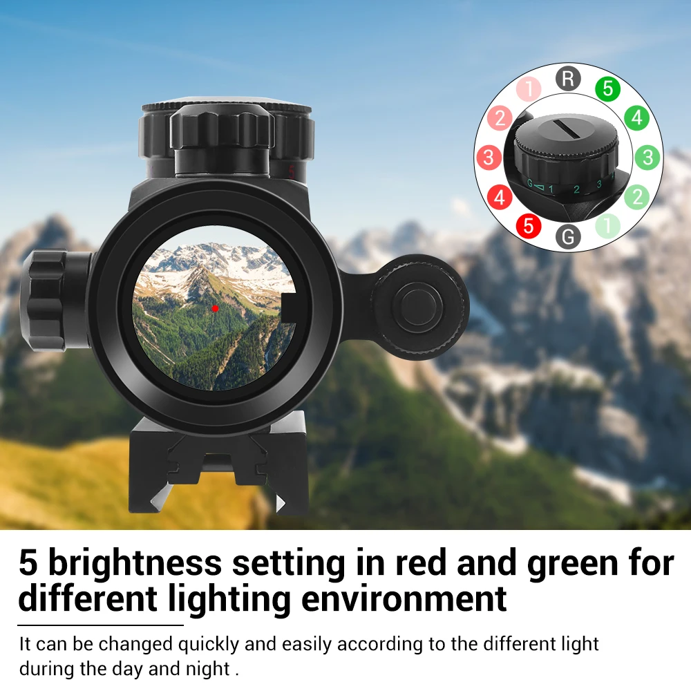 Red Dot Sight Laser Reflex Sight Rifle Scope Hunting Riflescope Optical Scope 1x30mm 1x40mm for 11mm/20mm Airsoft