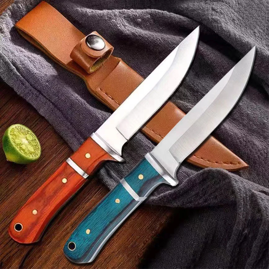 UtilityKnifewithWoodHandleKitchenCleaverBoningKnifeBarbecue