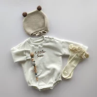 Spring Autumn Newborn Infant rompers one-piece Letter embroidery sweatshirt romper Long Sleeve Baby Full loose Body jumpsuits 1