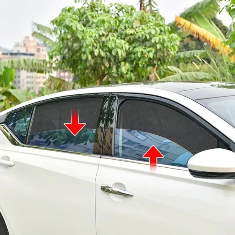 Magnetic Car Sun Shade Anti-UV Front/Rear Window Sunshield Shadow Mesh Glass Shading Car Privacy Shield Auto Interior