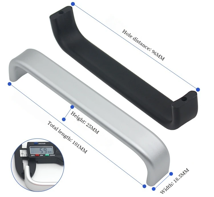 Description Picture 6 of itemBlack Silver Handles Space Aluminum Kitchen Door Cabinet Straight Handle Multiple Inches Pull Knobs Fashion Furniture Hardware