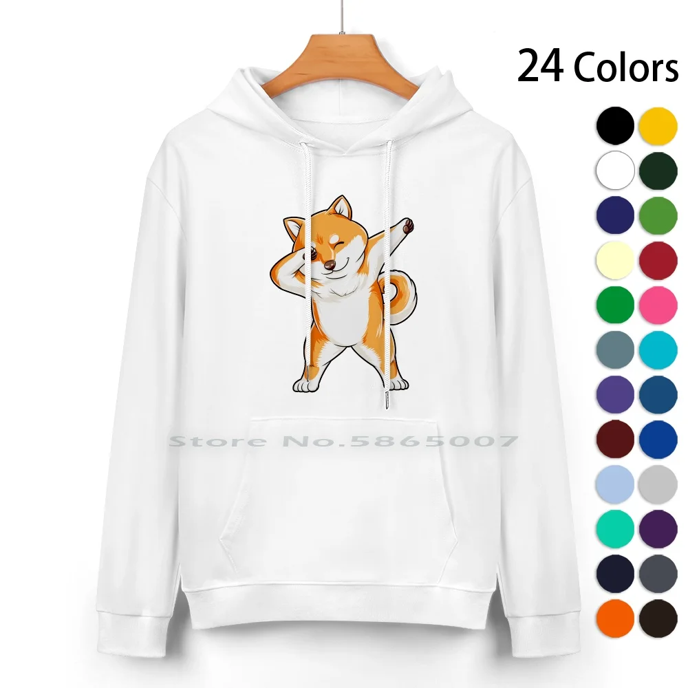 

Забавный мем Dabbing Doge Сиба ину Inu, подарок японской собаке, щенку для любителей животных, свитер из чистого хлопка с капюшоном, 24 цвета, Doge Meme