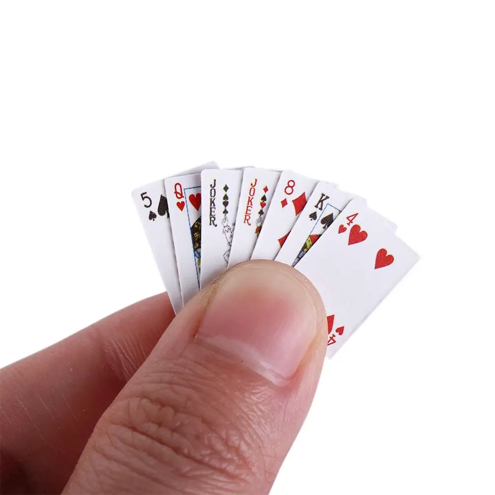 

Accessories Mini Poker Cards Home Decoration Mini Playing Cards Playing Poker Cards Miniature Miniature Games Poker