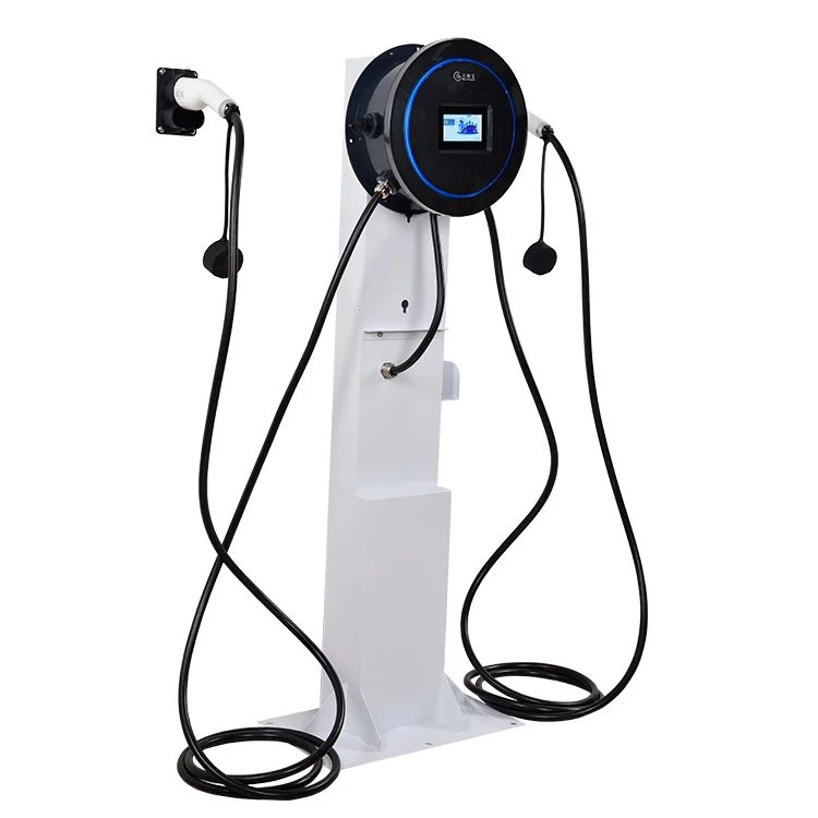 

Commercial level 2 electrical car dual charging gun 22kw 32a wall mount ev charger