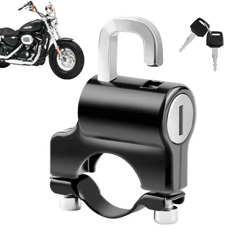 Anti Theft Hat Lock Hat Security Lock Anti-Theft Universal Motorbike Hat Lock For 22-24mm Handlebar Motorcycle Accessories universal motorbike screws cover caps motorcycle decorative engine screw cover frame body parts systems accessories