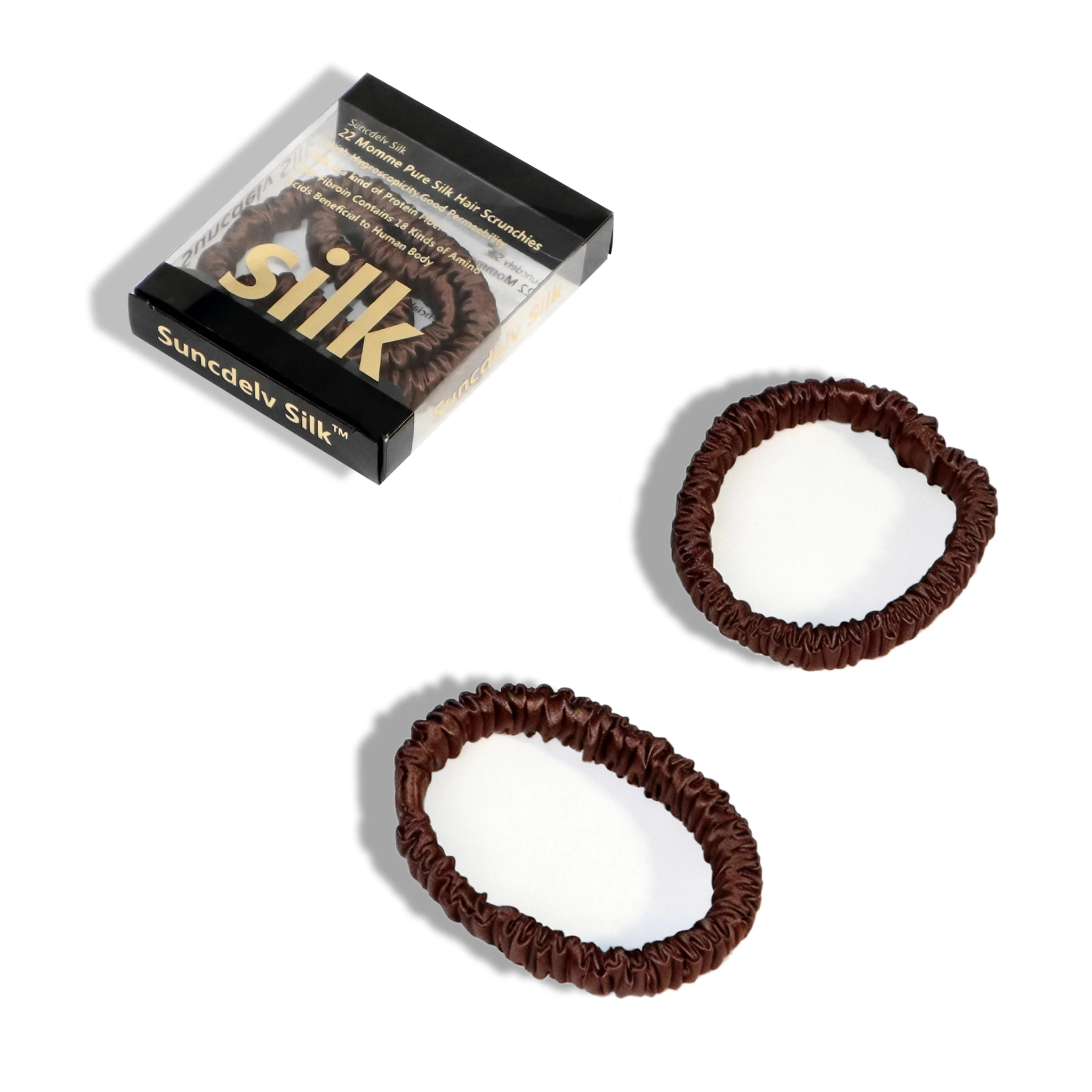 Luxurious Mulberry Silk Skinny Scrunchies Set – Anti-Crease, Gentle & Durable Hair Accessory