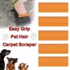 Durable Portable Pet Hair Carpet Scraper Mini Easy Grip Cat Dog Hair Scraper Carpet Scraper Couch Home Supplies Multifunctional 5