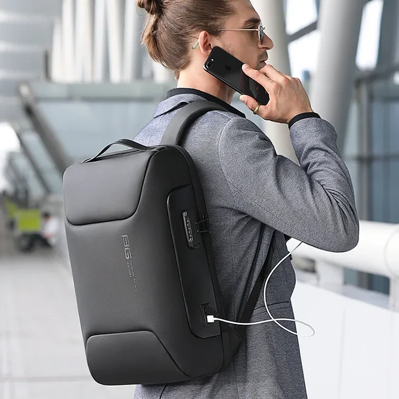 Waterproof Business Laptop Backpack with USB Charging for Men