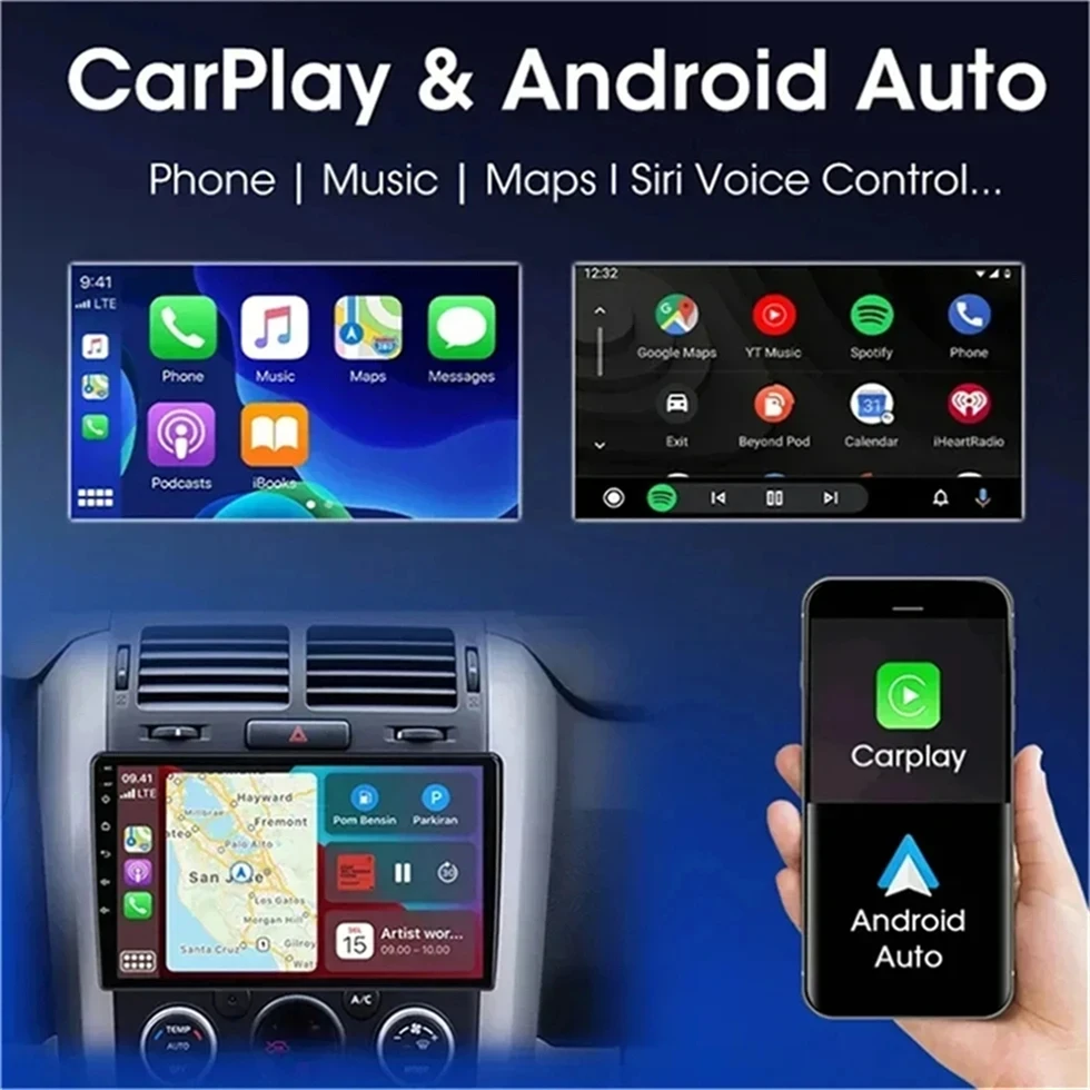 1DIN Android 13 10 inch Car Stereo Radio Rotate Touch Screen For Universal Carplay GPS Navigation Bluetooth WIFI autoradio