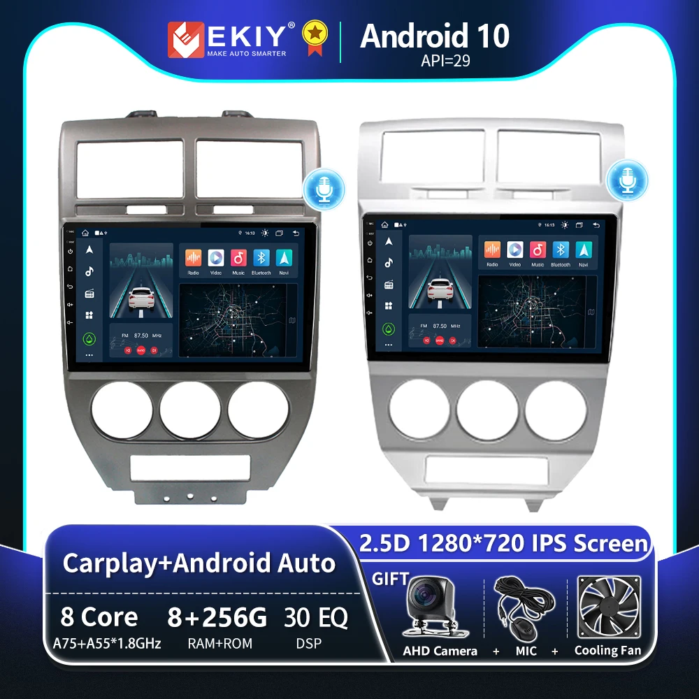 

EKIY T8 For Dodge Caliber 2009 2010 2011 2012 Car Radio Multimedia Video Player Navigation Android Auto CarPlay GPS Stereo 2 Din