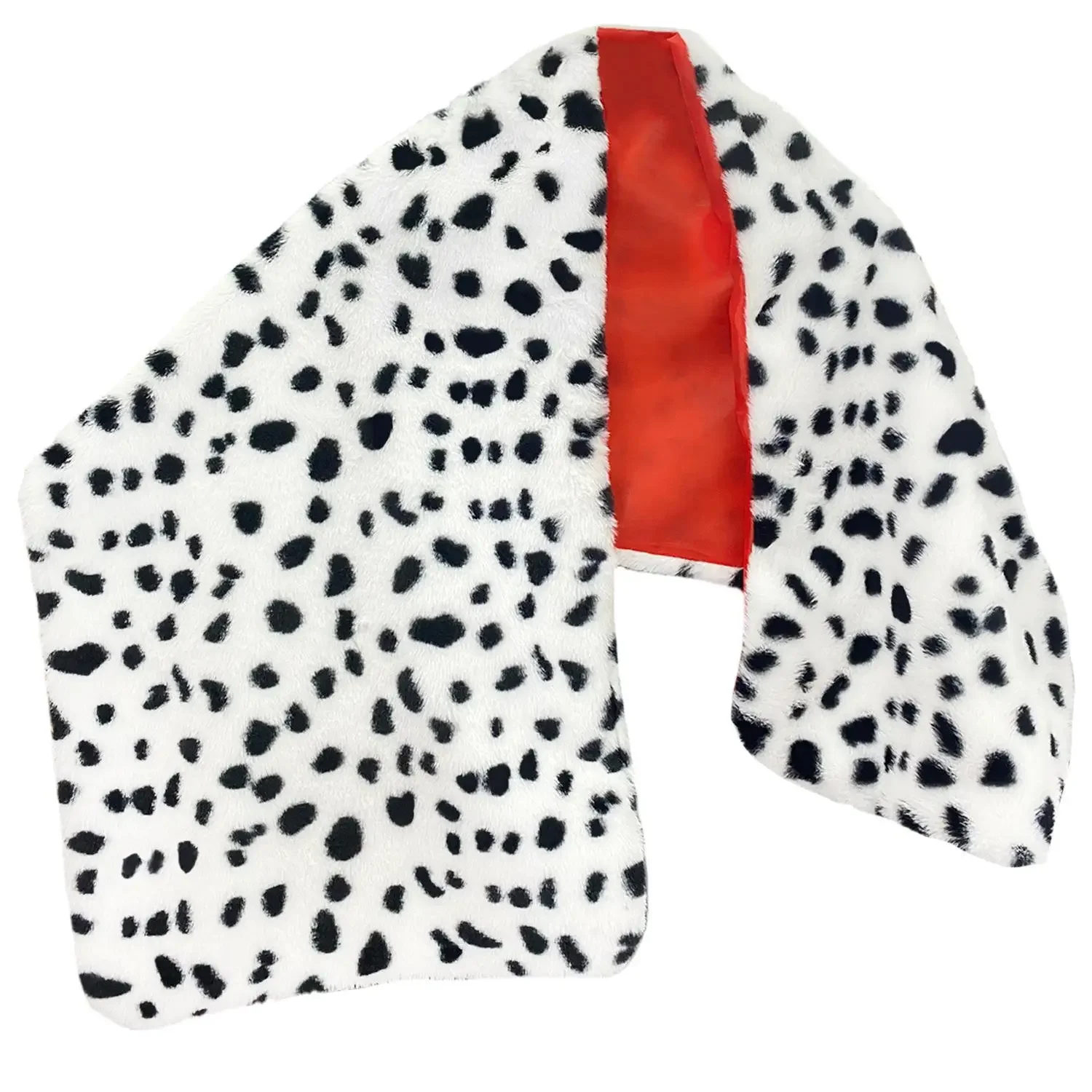 Sexy Leopard Dot Wraps Scialle Cruella Accessori Cosplay Witch Cape Halloween Carnival Evening Runway Party Costume