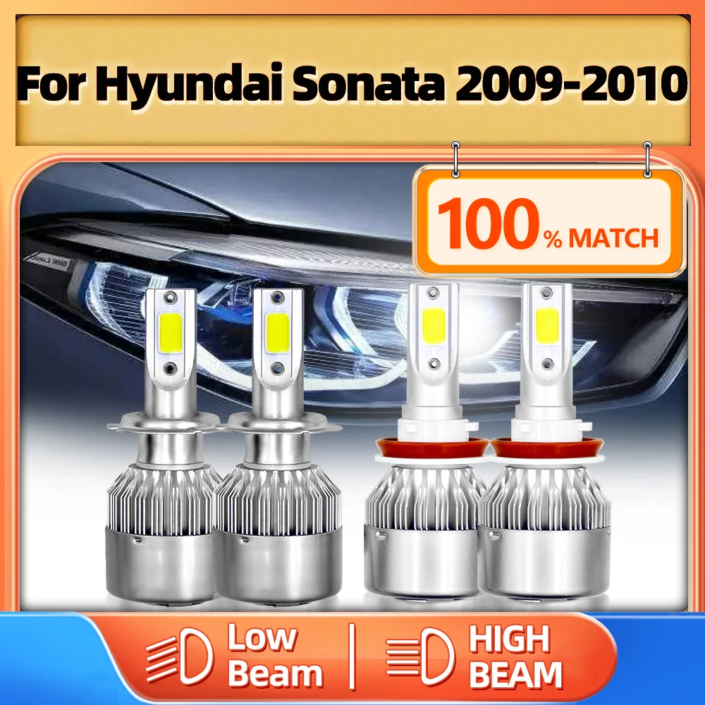 

H11 H7 Canbus LED Headlights Bulb 240W 40000LM Car LED Headlamp High Low Beam Car Light 12V 6000K For Hyundai Sonata 2009 2010