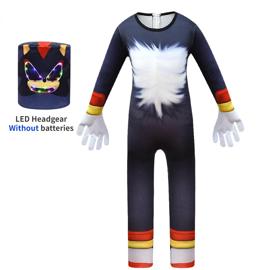 Conjunto de mono con guantes y gorro de dibujos animados de Sonic ...