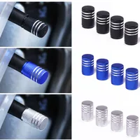Bouchons de Valve de vélo en alliage d'aluminium, 4 pièces, bouchons de Valve Schrader pour motos, camions, voitures, vélos, couvercles de tige de Valve de pneu, accessoires de vélo 5