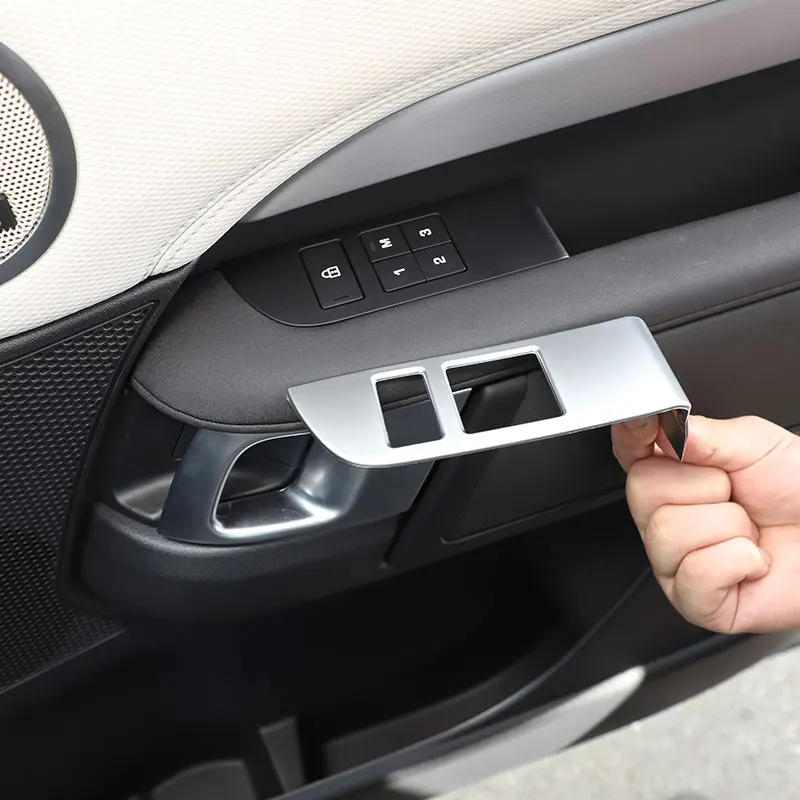 

Для Land Rover DIscovery 5 LR5 2019-23 Автомобильная кнопка блокировки ребенка отделка с открытой детской рамкой Обложка отделка стикер автомобильные аксессуары