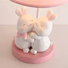 Children's Room Table Lamps Cute Pink Rabbit Light Modern Warm Romantic Princess Room Decor Girl Bedroom Bedside Table Lights 6