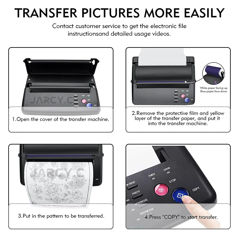 Professional Tattoo Thermocopier Printer Transfer Stencil Printer Thermal  Printer Copier Tattooist Tattoo Transfer Printer