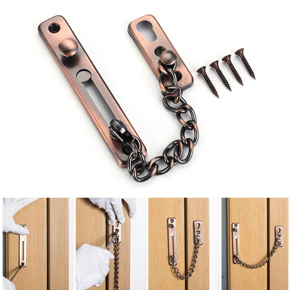 Door Chain with Lock Door Lock Bolt Chain Kids Safety Security Home Latch Buckle Guard Anti-Theft Hotel Hardware Accessorie door lock