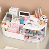 Large Capacity Plastic Cosmetic Storage Box Makeup Drawer Organizer Jewelry Nail Polish Desktop Sundries Pen Holder Container 2
