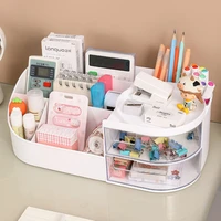 Large Capacity Plastic Cosmetic Storage Box Makeup Drawer Organizer Jewelry Nail Polish Desktop Sundries Pen Holder Container 2
