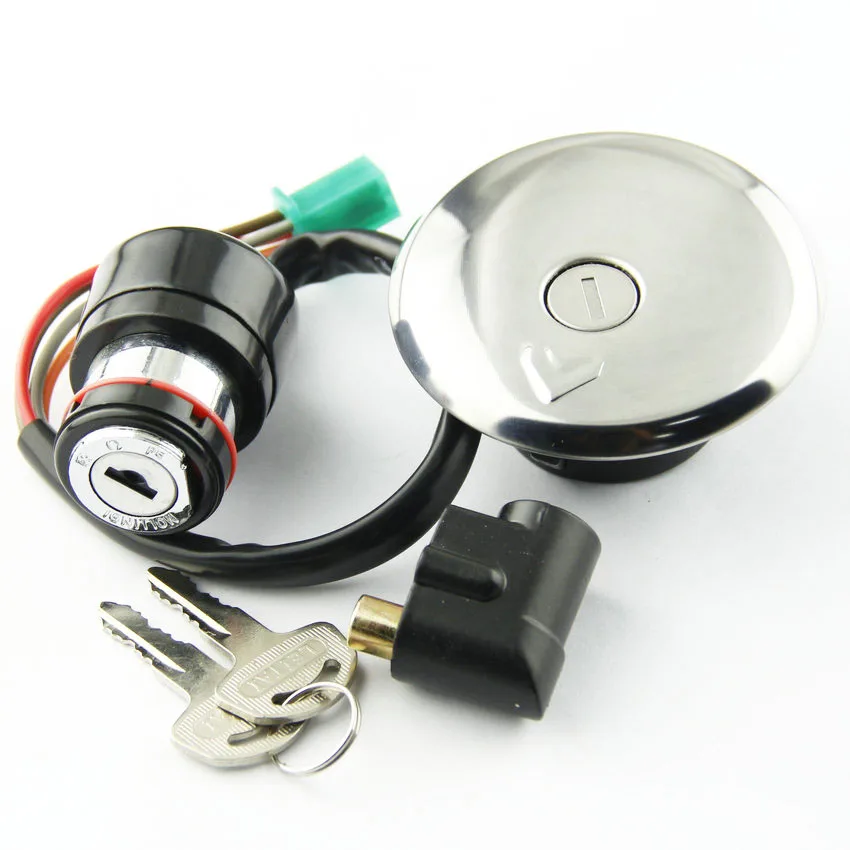 Motorrad-Zündschloss, Tankdeckel, Sitzschloss und Schlüssel-Set für Suzuki GN125 GN 125 1982 1983 1984-2001 für Suzuki GN125 Fuel Tan – Detail 5