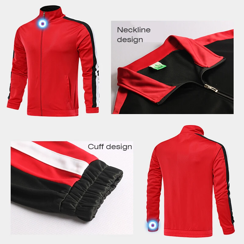Custom Men Jacket Tracksuit Casual Sports Suit print logo Men's Set Autumn  Two Pieces Set Mens Sportswear Plus Pants Suit 6