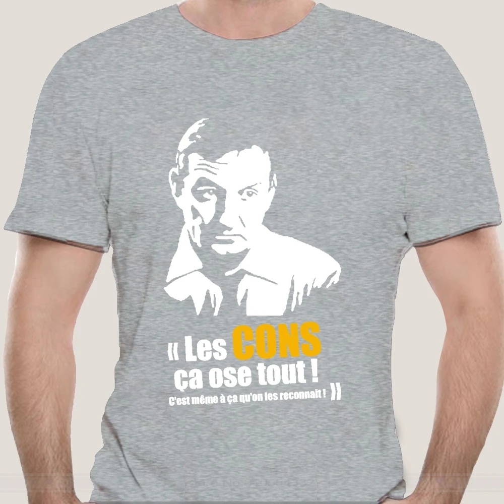 T-Shirt 'Les Tontons Flingueurs' - Motif Culte 'Les Cons A Ose Tout' - Coupe Classique Homme/Femme - Coton - Noir