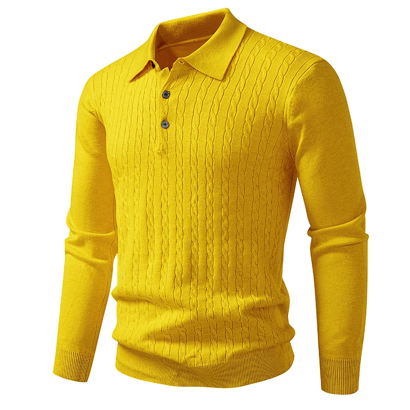Animal Game Mens Polo Shirts V Neck Long Sleeve Knitted Button Polo Sweaters Casual Dress Pullover Outdoor Men's Cold Blouse
