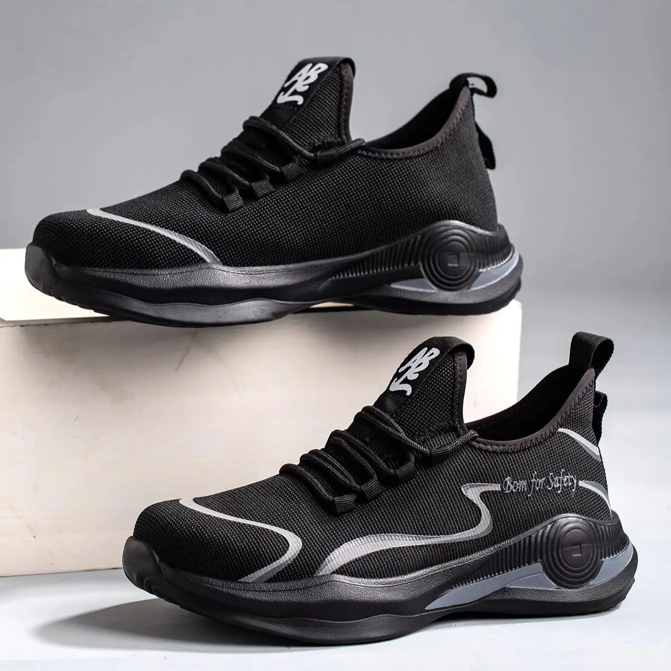 Men's Steel Toe Lightweight Puncture-Resistant Breathable Safety Shoes