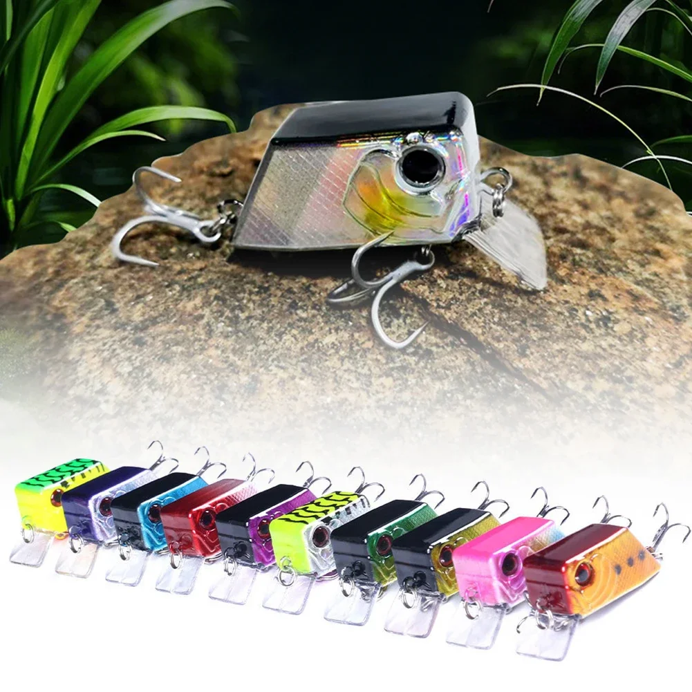 4.5cm 7g Square Crankbait Fishing Wobbler Diving Swimming Bait for Bass Pike Artificial Fishing Tackle