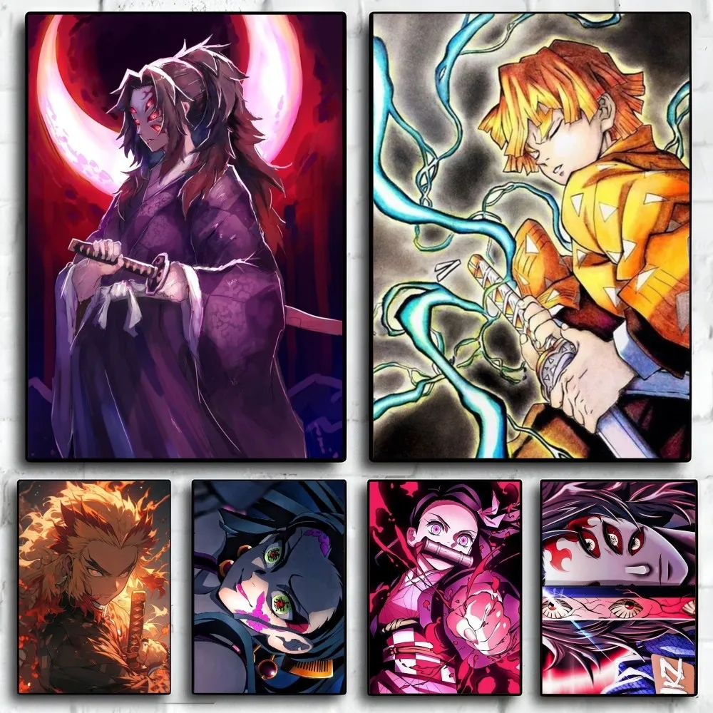 

D-Demon S-Slayer Anime Japanese Poster Paper Print Home Living Room Bedroom Entrance Bar Restaurant Cafe Art Painting Decoration